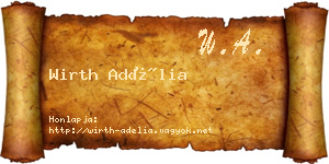 Wirth Adélia névjegykártya